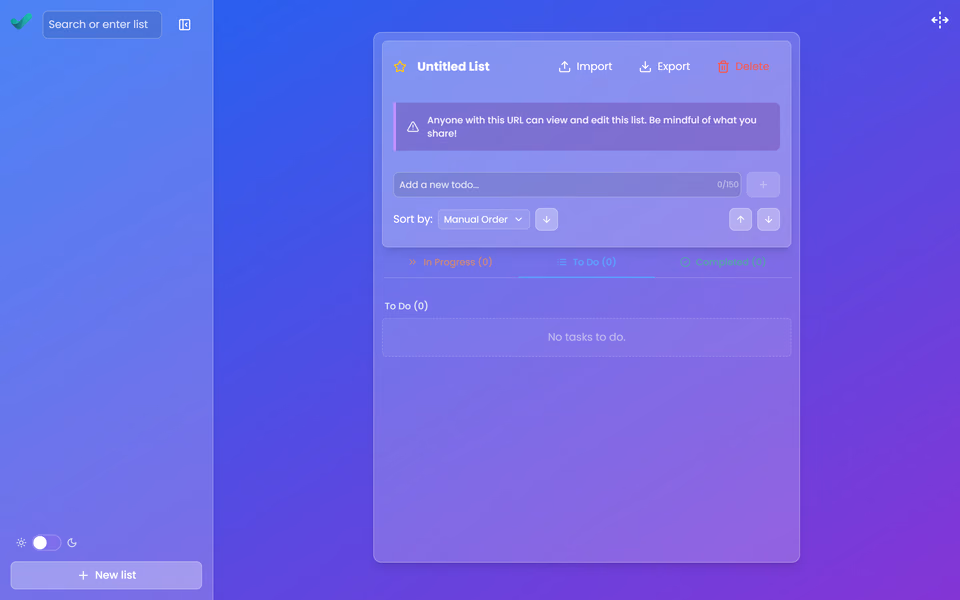 Realtime Todolist screenshot